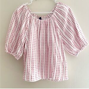Gap Woven Puff Sleeve Top